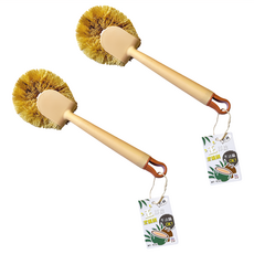 BEER BEAR 皮久熊 正椰棕長柄潔鍋刷 27 x 9 x 3.5cm, 顏色隨機, 2支