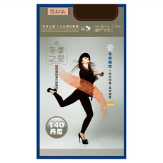 QueenTex 琨蒂絲 冬季之愛九分彈性褲襪, 140丹尼 超細纖維 彈性透氣禦寒, 黑色, S-L, 1雙