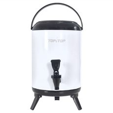 TOP&TOP 304不鏽鋼保溫保冷茶桶, 24x24x50cm, 8公升大容量, 舒適提把, 摺疊腳架, 隨機, 8L, 1個