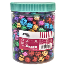 ABEL 力大牌 彩色鈴鐺 16mm 300入, 混合色, 1罐