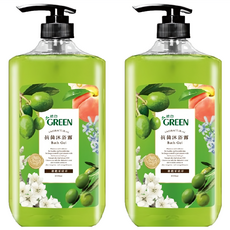 GREEN 綠的 抗菌沐浴露 橄欖葉精華, 1L, 2瓶