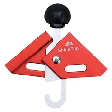 ShineTrip 山趣 戶外露營帳篷頂針 角度可調式 鋁合金Y叉 營柱Y叉 帳篷天幕支撐叉杆 90度 頂針 簡易版Y 60g, 紅色