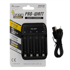 PRO-WATT 華志 智慧型充電座 單回路, 快速充電 鎳氫電池充電器 ZN423E, 1個