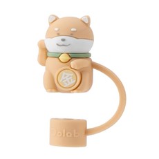 Oolab 良杯製所 防塵粗吸管蓋 小忠犬招財款, 1個, 1個