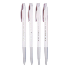 O.B. 歐布德 自動中性筆 0.48mm筆珠 特殊墨水 標記重點, 黑色, 4支