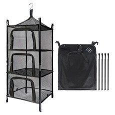 CLS 站立方形曬網 附收納袋 + 腳架 4支 893g, 顏色隨機, 1個, 4層