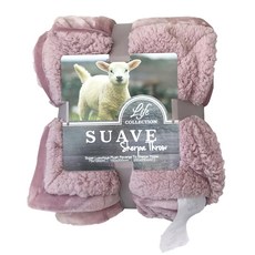 寢室安居 純色英式保暖羊羔絨X輕柔法蘭絨雙層暖暖毯被 1條, 英國薰衣草