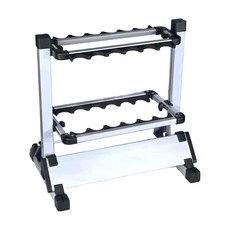 Maruo 鋁合金竿架 組裝 1.6kg, 12格輕量快拆銀色, 45.5 x 31 x 44cm