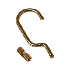 日月鉄工所 Q hook 銅勾,尺寸約11.2x4.3cm 厚度約0.6cm 重量約45g, 材質:純銅, 古銅色, 1個