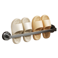 HOUDER 吸盤式太空鋁鞋架 扁桿 50cm, 1個, 槍灰色