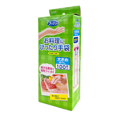 ST 雞仔牌 超薄料理用半透明手套 M~L(全長29cm 掌圍22cm 中指長8cm), 100個, 1盒