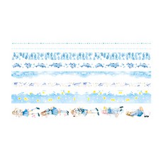 德德小品集 和紙膠帶 童話夢少女系列 第一季 天空少女 Set 柔軟和紙材質易貼好撕除, 1組