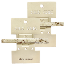 CHIC CHIC 日本造型自動夾 大 2個, 一字白色, 1組