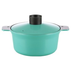 Glasslock 格拉氏洛克 CHEF TOPF 俄羅斯娃娃堆疊湯鍋, 24cm, 藍綠色, 1個