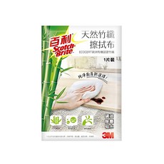 3M Scotch-Brite 百利 天然竹纖擦拭布, 1包