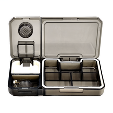 ROYALLIN 蘿林嚴選隨身藥盒 附帶切藥器 灰色 500g, 1個