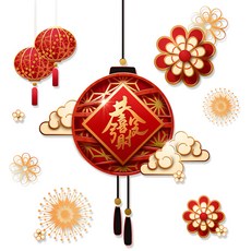 好物良品 新春過年節慶玻璃門窗靜電窗貼 燈籠款, 恭喜發財