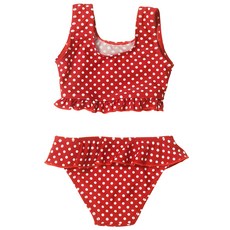 playshoes 抗UV防曬比基尼兩件組兒童泳裝-復古波點 可愛時尚, 98/104, 紅色, 1件