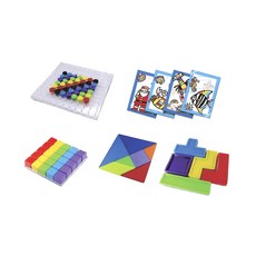 資優數學 30種智力遊戲 系列3 動手挑戰版 等積異形邏輯、七巧板、算術&立體空間, 1組