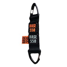 BASE 550 RE Keychain 鑰匙圈 輕量掛飾 登山背包配件 黑色, 15 x 2.5cm, 1個