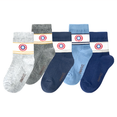 MARVEL 漫威 CAPTAIN AMERICA 美國隊長 卡通造型兒童短襪5雙組 HM3020