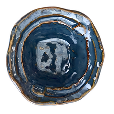 陶面珍味缽, 日本製造, 寬9cm 高4cm, 滿水容量100mL, 款式: 紺青/梨地, 陶瓷材質, 1個