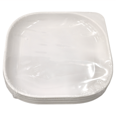 懶角落 吐骨碟盤子 4個, 4件組(14.5 x 14.5 x 1.5cm), 白色, 1組