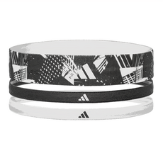adidas 愛迪達 止滑運動髮帶組 ADAC-16161, 塗鴉黑 + 午夜黑 + 雪花白, 1組