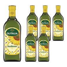 OLITALIA 奧利塔 頂級葵花油，不飽和脂肪酸88%，含Omega-3，油品穩定低油煙, 750ml, 6瓶