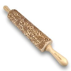 SOLO 歐洲家居 歐洲櫸壓紋擀麵棍 花紋, 1支