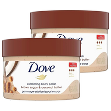 Dove 多芬 紅糖與椰子油 去除皮膚角質 身體磨砂, 298g, 2罐