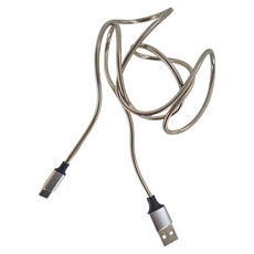 Kolin 歌林 USB A/公-TYPE-C/公 金屬彈簧充電線 35g, 1m, 銀色, 1條