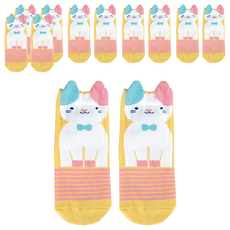 Peilou 貝柔 趣味止滑童襪 可愛立體造型 天然柔棉舒適吸汗 腳底全方位安全止滑 襪子, 瞇瞇貓, 15~18cm