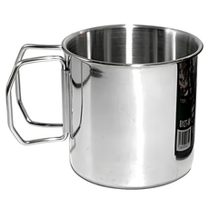 生活家 摺疊不鏽鋼杯 304不鏽鋼材質 350ml, 銀色, 1個