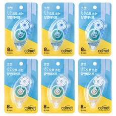 comet 單手雙面膠帶, 6個, 白色