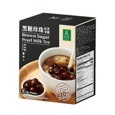 歐可茶葉 黑糖珍珠紅茶拿鐵, 慢火炒焙黑糖香 紐西蘭奶粉 Q彈珍珠 三合一沖泡包, 72g, 5包, 1盒