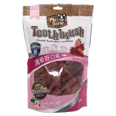 Mr.Bone多效潔牙骨 清新好口氣 蘋果+蜂蜜 牛奶+鈣 綠茶+薄荷 S/M, 草莓 + 蔓越莓, 360g, 1袋