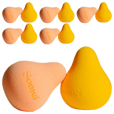 Somei大明星 美妝蛋mini小夥伴 Set 2個 親水性聚氨酯 (非乳膠) 30mmX38mm, 蜜桃色 + 黃色, 6個