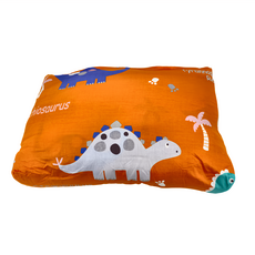 鴻宇寢飾 防蟎可機洗兒童睡袋, 150 x 135cm, 恐龍公園橘