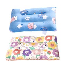 Annette 100%純棉可水洗兒童枕頭 柔軟舒適, 28 x 43cm, 花朵獨角獸 + 恐龍星星