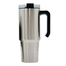 Puko 不鏽鋼把手隨行杯, 銀色, 890ml, 1個