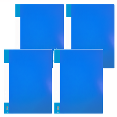 DaTaBanK 三田文具 A4標準型小3孔夾資料夾套裝 32 x 26.2 x 3.5公分 環保PP聚丙烯材質 多色可選, 藍色, 4本