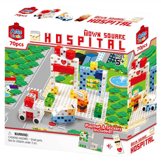ArTeC 兒童積木, 70pcs, 適合5歲以上兒童, 醫院, 1盒