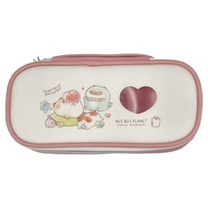 JOY STAR 胖胖星球 皮質上翻筆袋 (煙燻粉) 95x210x55mm, 1個