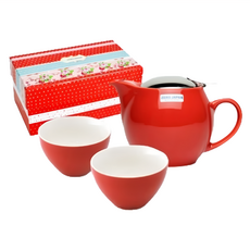 ZERO JAPAN 典藏陶瓷超值禮盒組, 典藏不鏽鋼蓋壺 + 典藏之星杯 2個, 蕃茄紅色, 1組