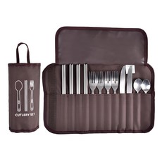 CLS 質感風格餐具收納包, 1個, 咖啡色