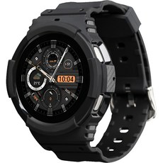 Imall Galaxy Watch 相容運動一體式側邊全包覆錶帶, 黑色, 1個