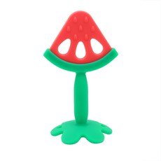 Snow Bear 小白熊 全矽膠水果造型固齒器 凹凸立體設計 無毒無雙酚A, 保護盒, 西瓜, 1個