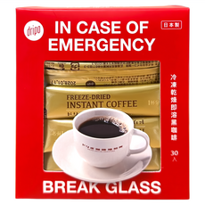 dripo 咖啡焙煎所即溶黑咖啡, 2g, 30條, 1盒