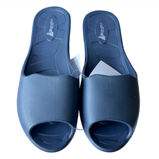 MONZU 滿足 日式小金魚口拖 深藍色 MIT 品質認證 無臭無毒 易洗防臭 輕彈透氣, L(270mm)